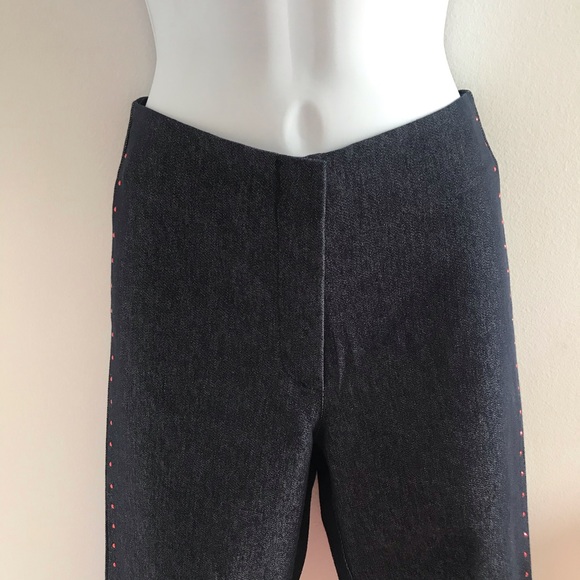 Petra Denim Dark Blue Capri Jeans with Ruby Red Studs 90’s Y2K - Picture 7 of 16
